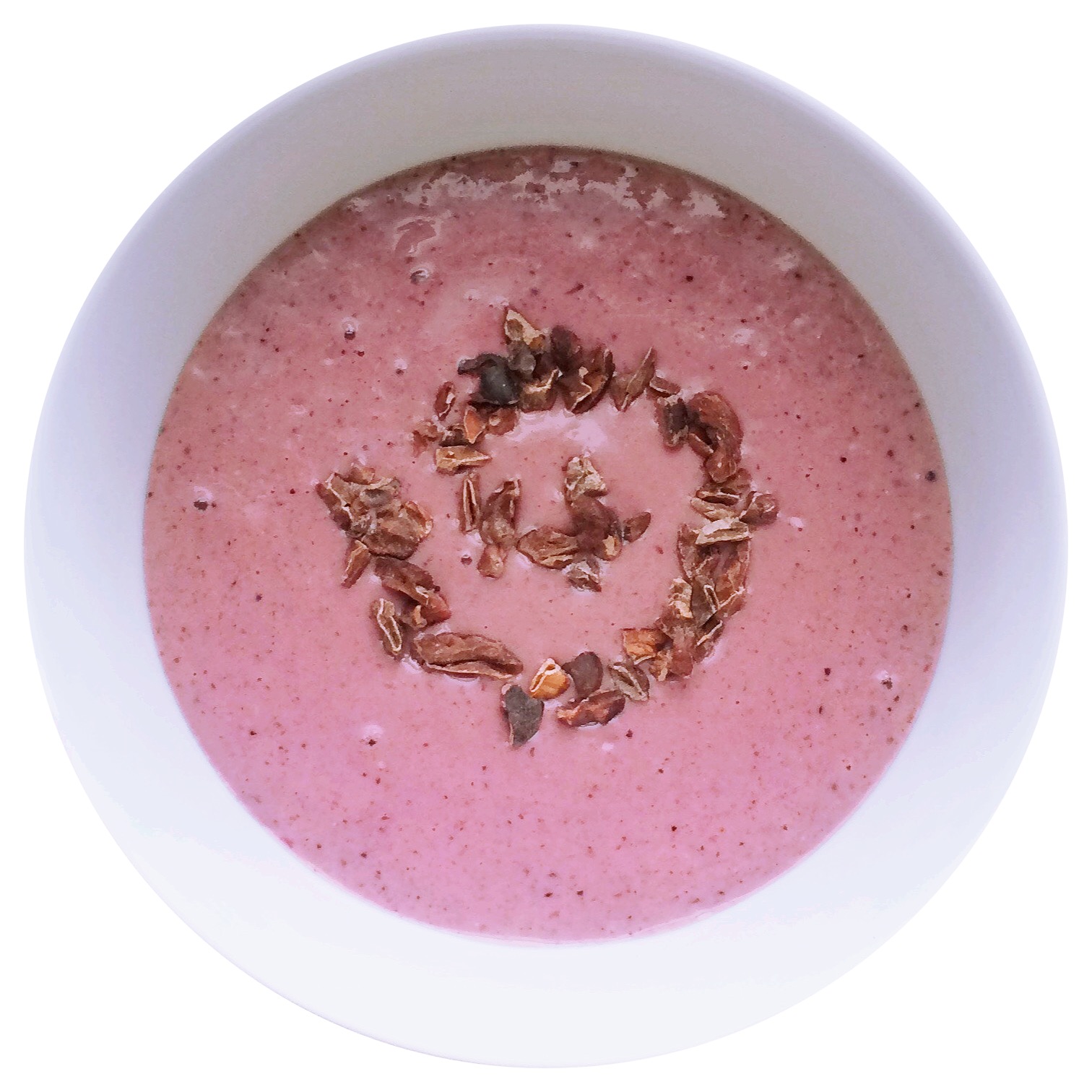 Pink smoothie bowl with circle design